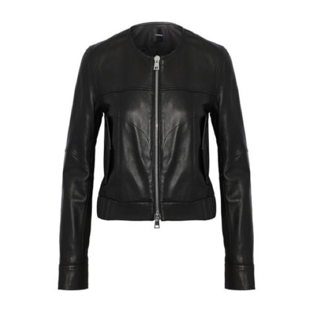 Theory Lambskin Leather Jacket sz XS